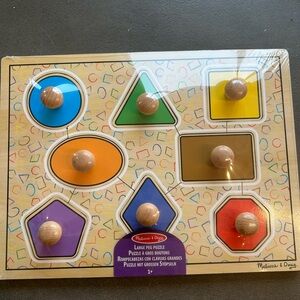 Melissa & Doug Colorful Shapes Knob Puzzle - Multi-Color